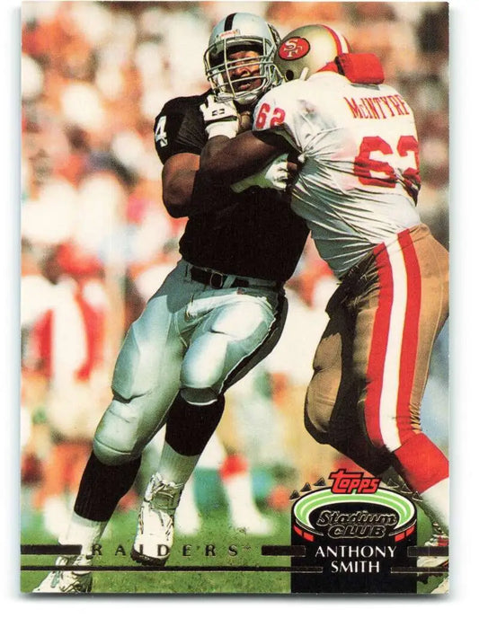 1992 Topps Stadium Club #483 Anthony Smith EX Excellent Los Angeles Raiders Football Card - Football Card Single