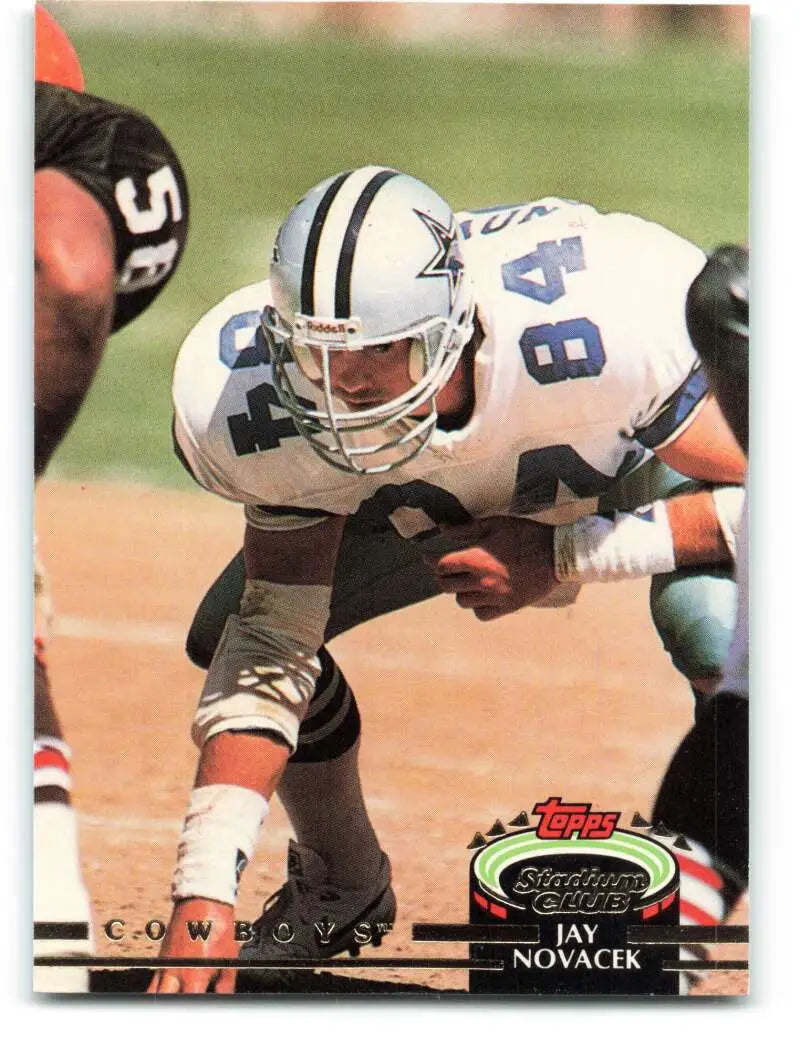 1992 Topps Stadium Club #489 Jay Novacek EX Excellent Dallas Cowboys Football Card - Football Card Single