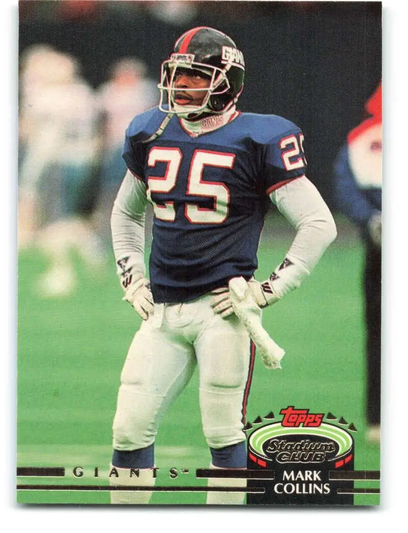1992 Topps Stadium Club #49 Mark Collins EX Excellent New York Giants Football Card - Football Card Single