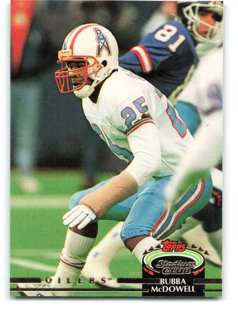 1992 Topps Stadium Club #491 Bubba McDowell EX Excellent Houston Oilers Football Card - Football Card Single
