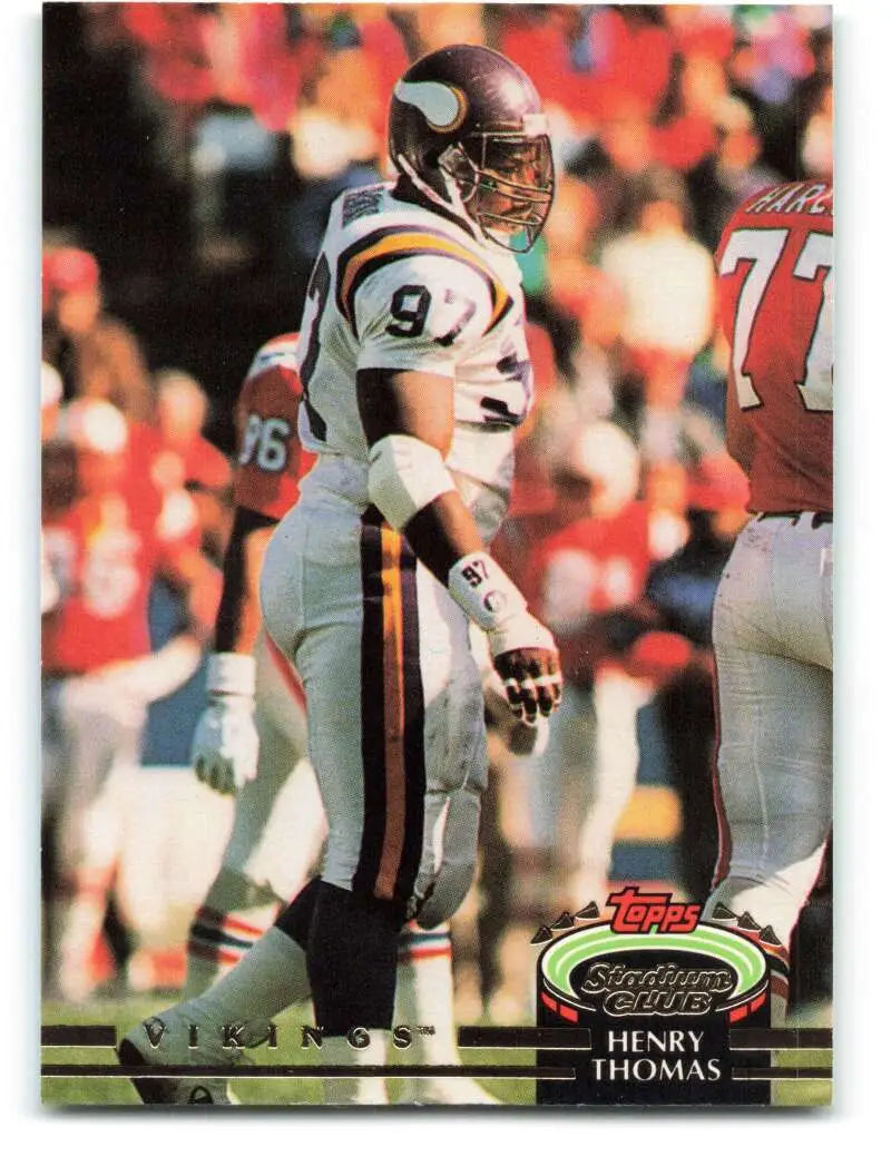 1992 Topps Stadium Club #496 Henry Thomas EX Excellent Minnesota Vikings Football Card - Football Card Single