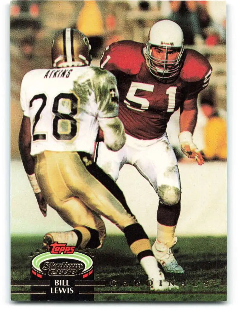 1992 Topps Stadium Club #497 Bill Lewis EX Excellent Phoenix Cardinals Football Card - Football Card Single