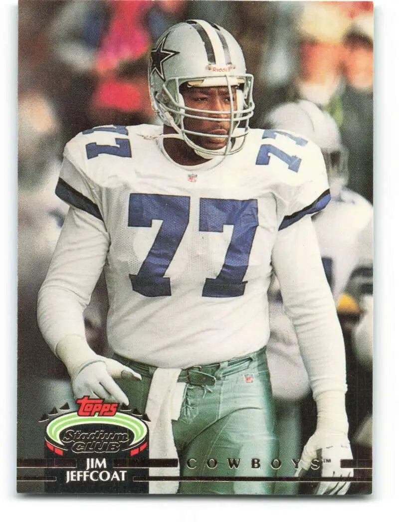 1992 Topps Stadium Club #5 Jim Jeffcoat EX Excellent Dallas Cowboys Football Card - Football Card Single