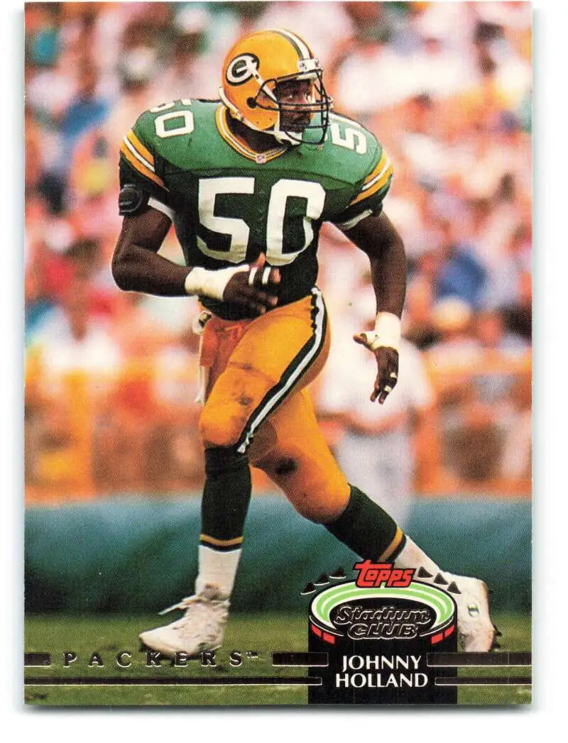 1992 Topps Stadium Club #50 Johnny Holland EX Excellent Green Bay Packers Football Card - Football Card Single