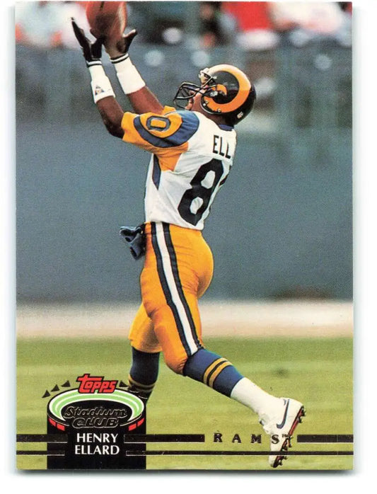 1992 Topps Stadium Club #500 Henry Ellard EX Excellent Los Angeles Rams Football Card - Football Card Single