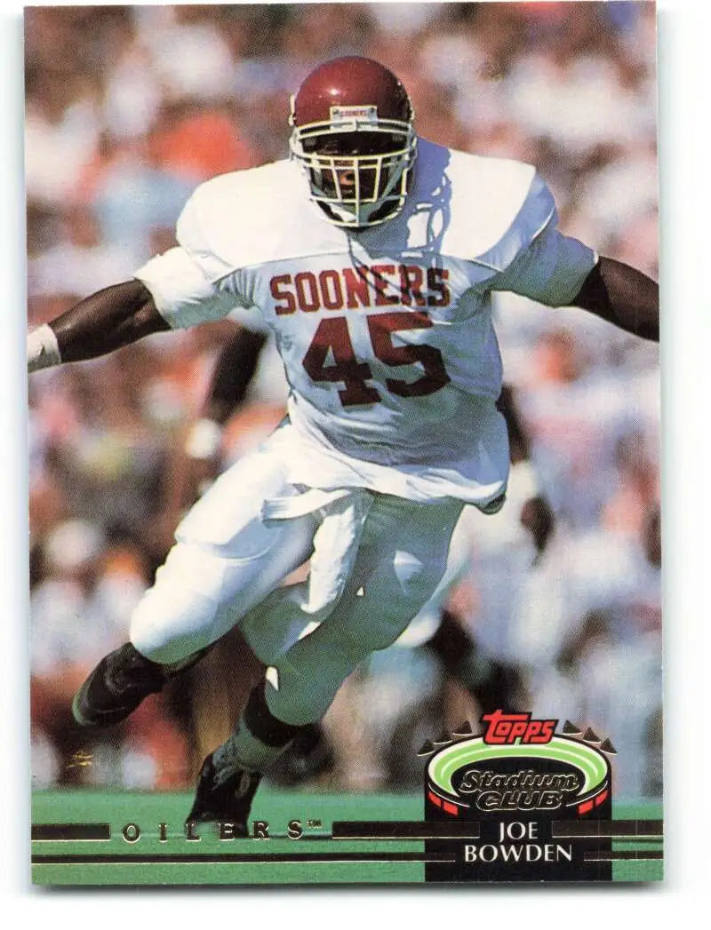 1992 Topps Stadium Club #501 Joe Bowden EX Excellent RC Rookie Houston Oilers Football Card - Football Card Single