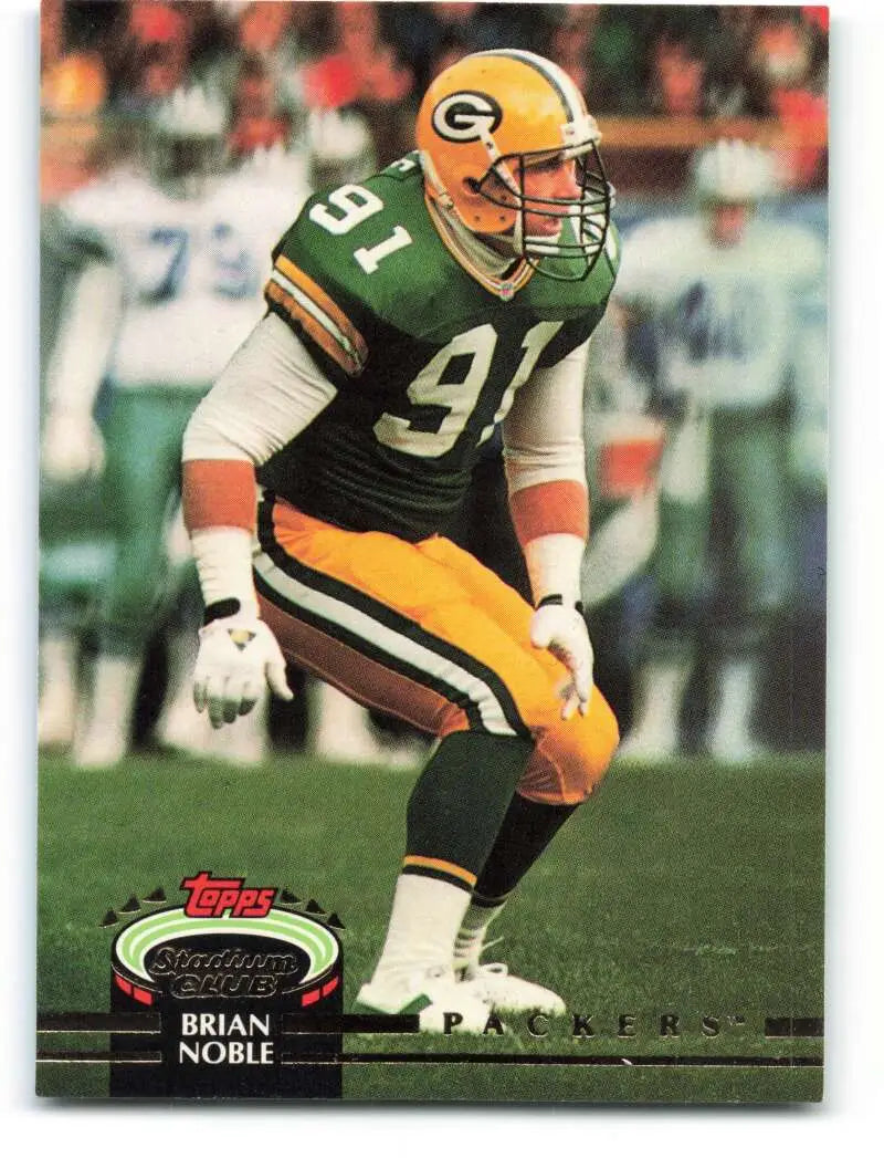1992 Topps Stadium Club #502 Brian Noble EX Excellent Green Bay Packers Football Card