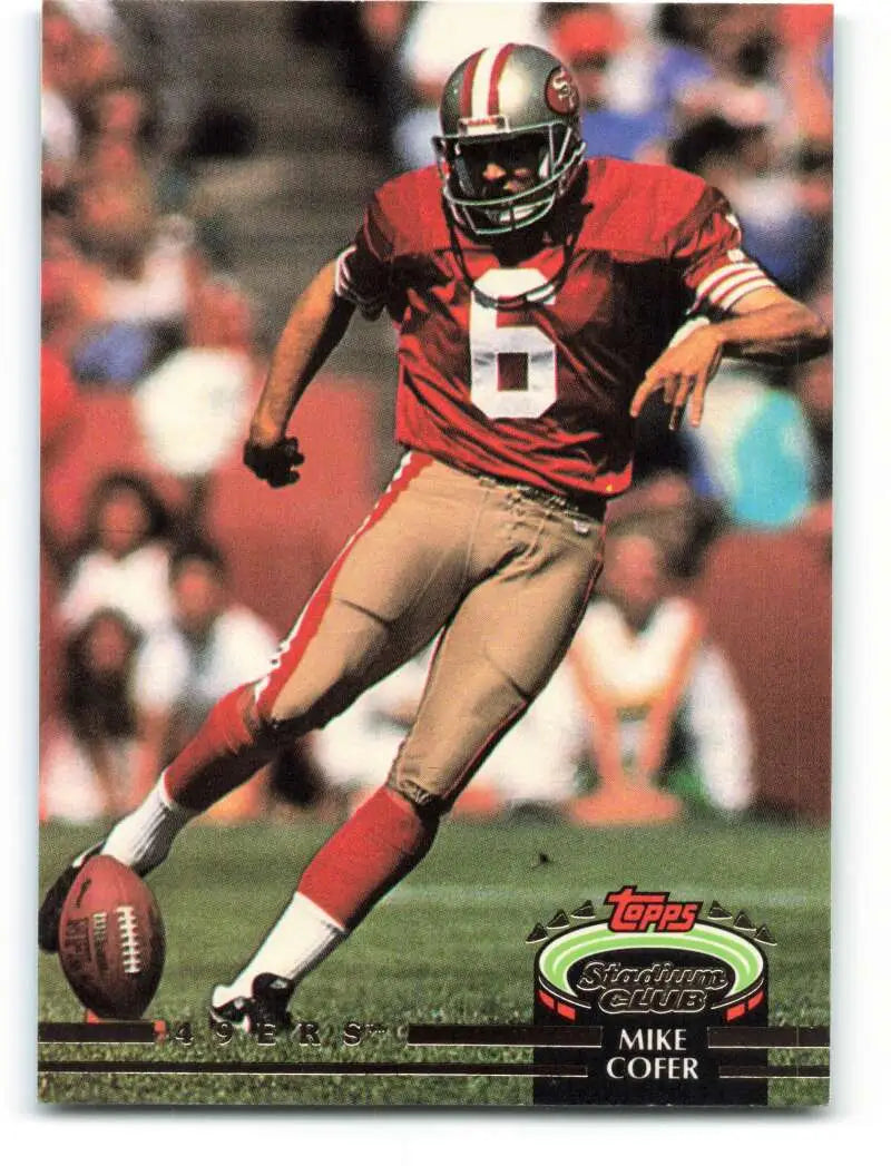 1992 Topps Stadium Club #503 Mike Cofer EX Excellent San Francisco 49ers Football Card
