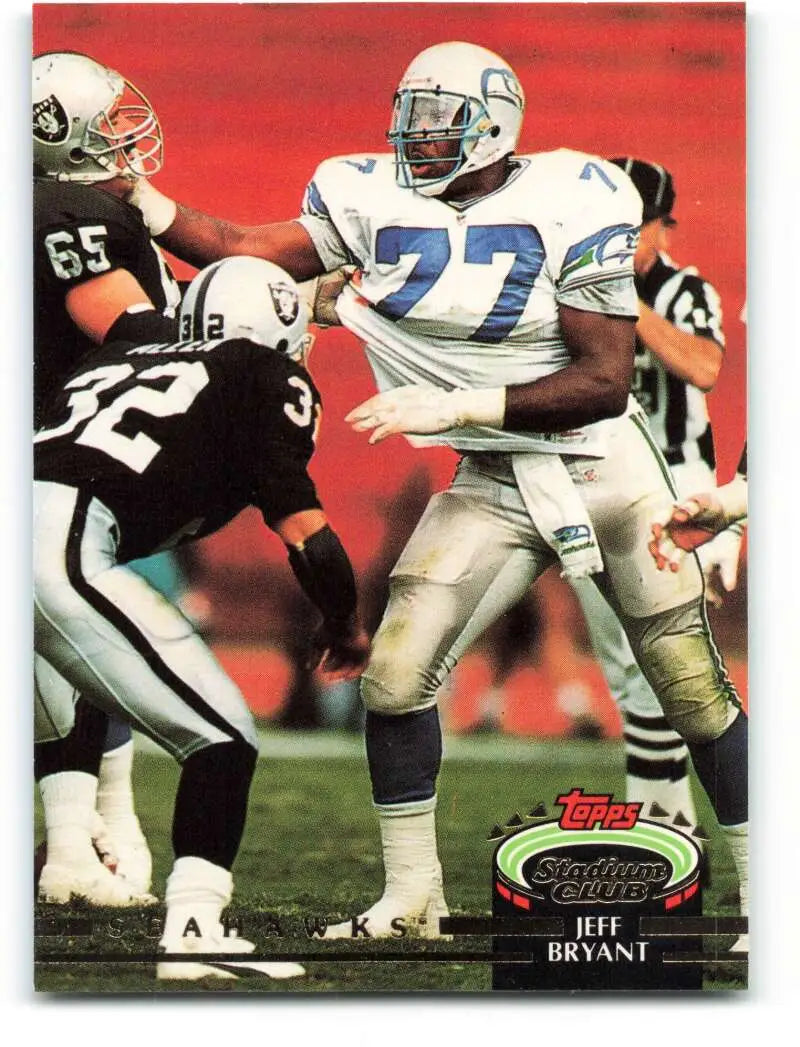 1992 Topps Stadium Club #504 Jeff Bryant EX Excellent Seattle Seahawks Football Card - Football Card Single