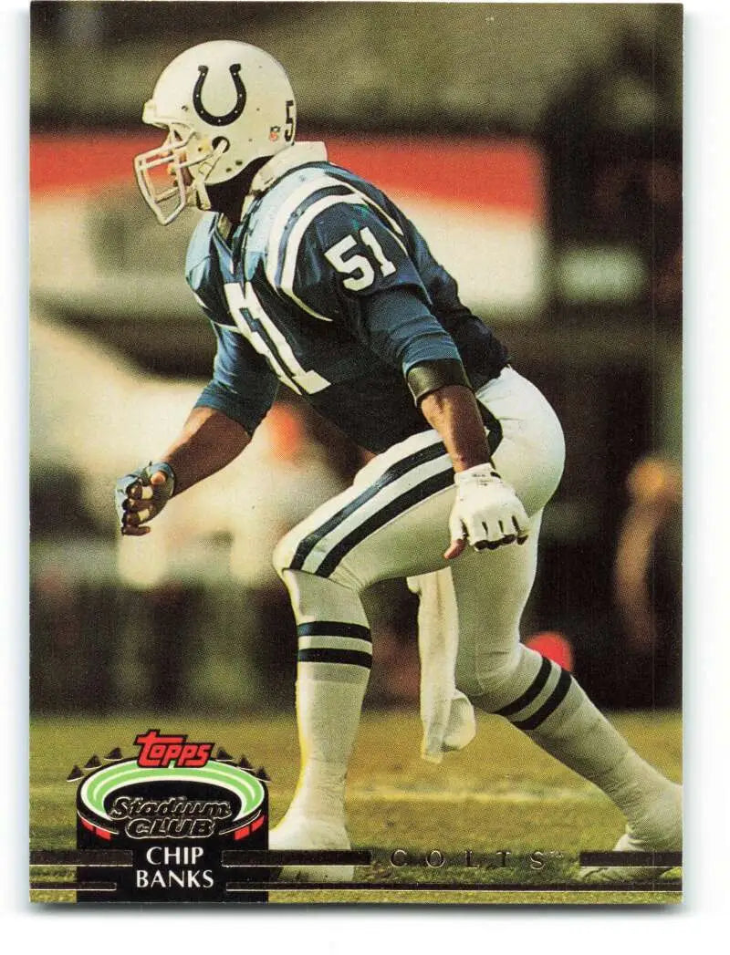 1992 Topps Stadium Club #506 Chip Banks EX Excellent Indianapolis Colts Football Card - Football Card Single
