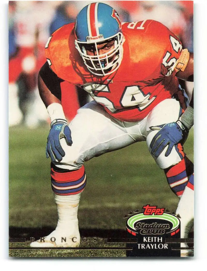 1992 Topps Stadium Club #507 Keith Traylor EX Excellent Denver Broncos Football Card - Football Card Single