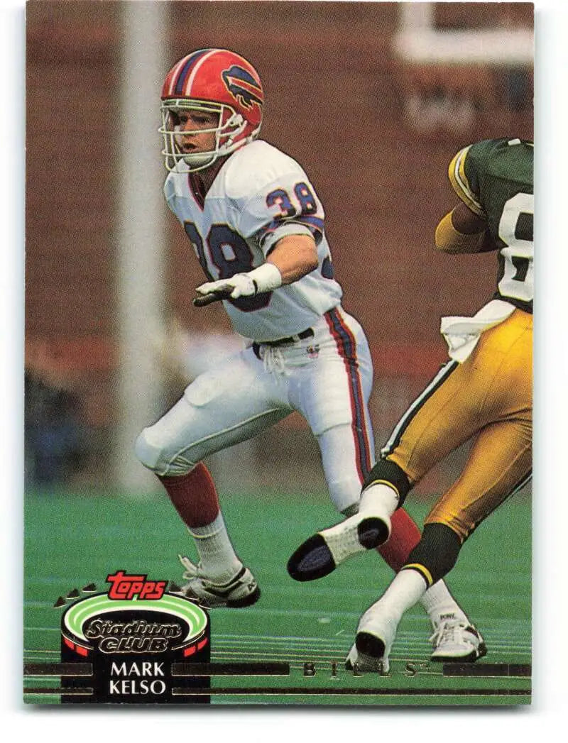 1992 Topps Stadium Club #508 Mark Kelso EX Excellent Buffalo Bills Football Card - Football Card Single