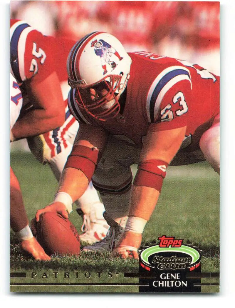 1992 Topps Stadium Club #510 Gene Chilton EX Excellent RC Rookie New England Patriots Football Card - Football Card