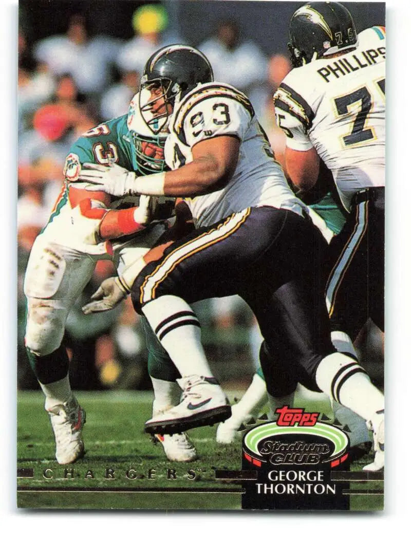 1992 Topps Stadium Club #511 George Thornton EX Excellent San Diego Chargers Football Card - Football Card Single