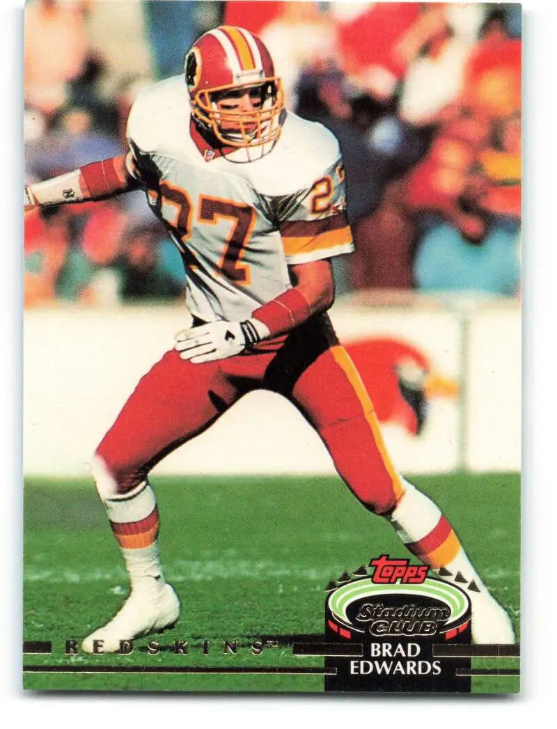 1992 Topps Stadium Club #513 Brad Edwards EX Excellent Washington Redskins Football Card - Football Card Single