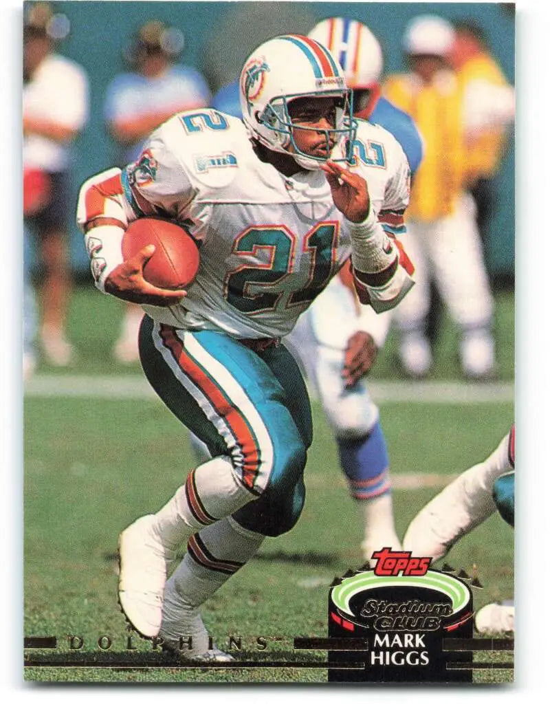 1992 Topps Stadium Club #517 Mark Higgs EX Excellent Miami Dolphins Football Card - Football Card Single