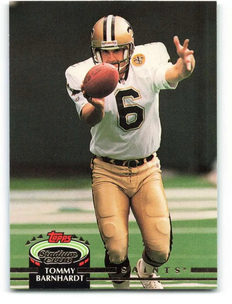 1992 Topps Stadium Club #518 Tommy Barnhardt EX Excellent New Orleans Saints Football Card - Football Card Single