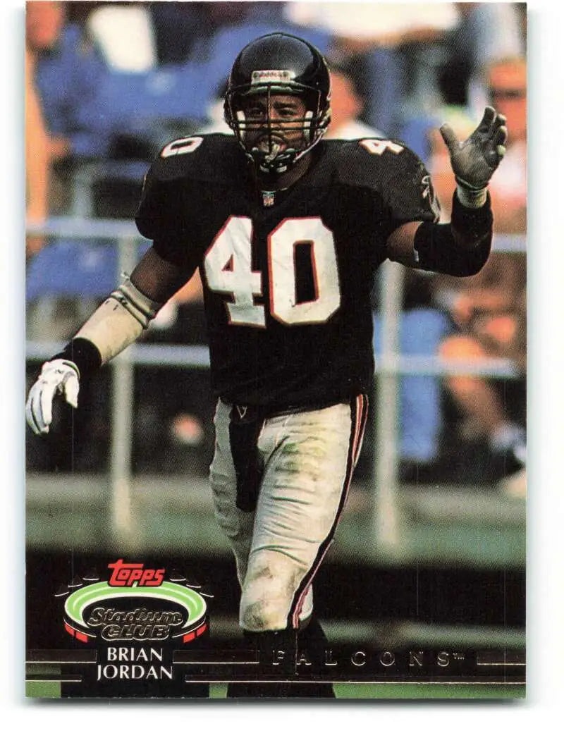 1992 Topps Stadium Club #519 Brian Jordan EX Excellent Atlanta Falcons Football Card - Football Card Single