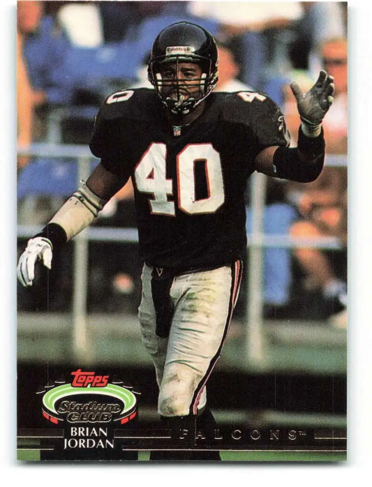 1992 Topps Stadium Club #519 Brian Jordan EX Excellent Atlanta Falcons Football Card - Football Card Single