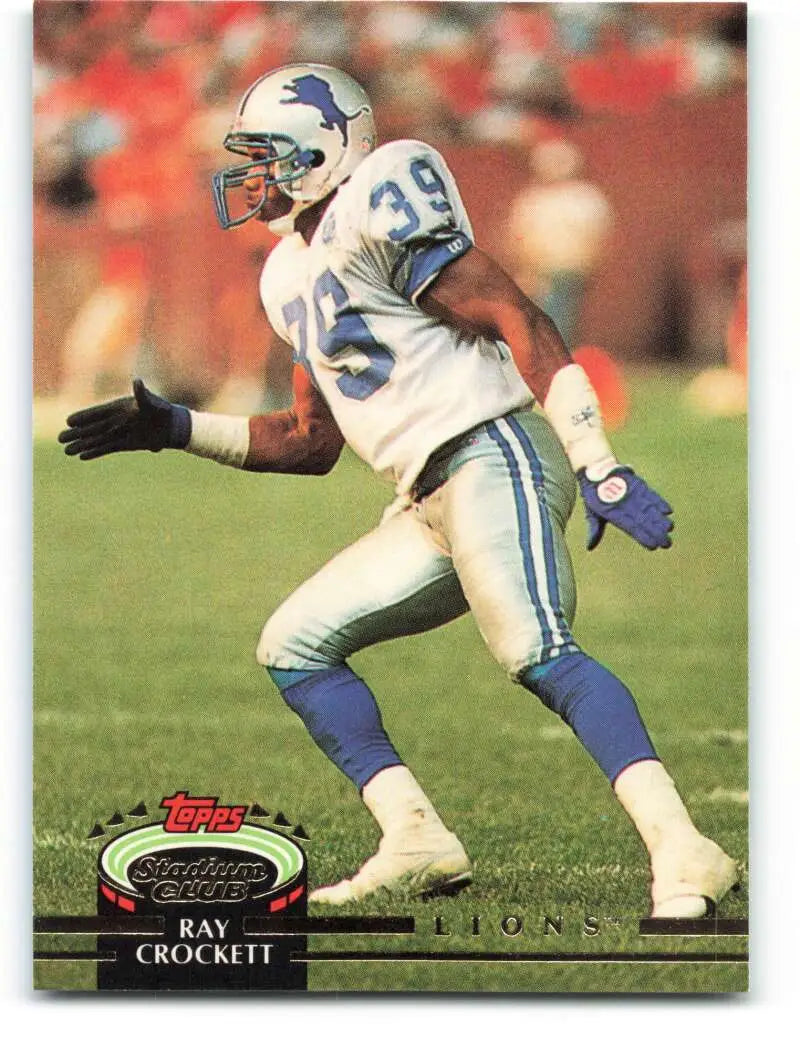 1992 Topps Stadium Club #520 Ray Crockett EX Excellent Detroit Lions Football Card - Football Card Single