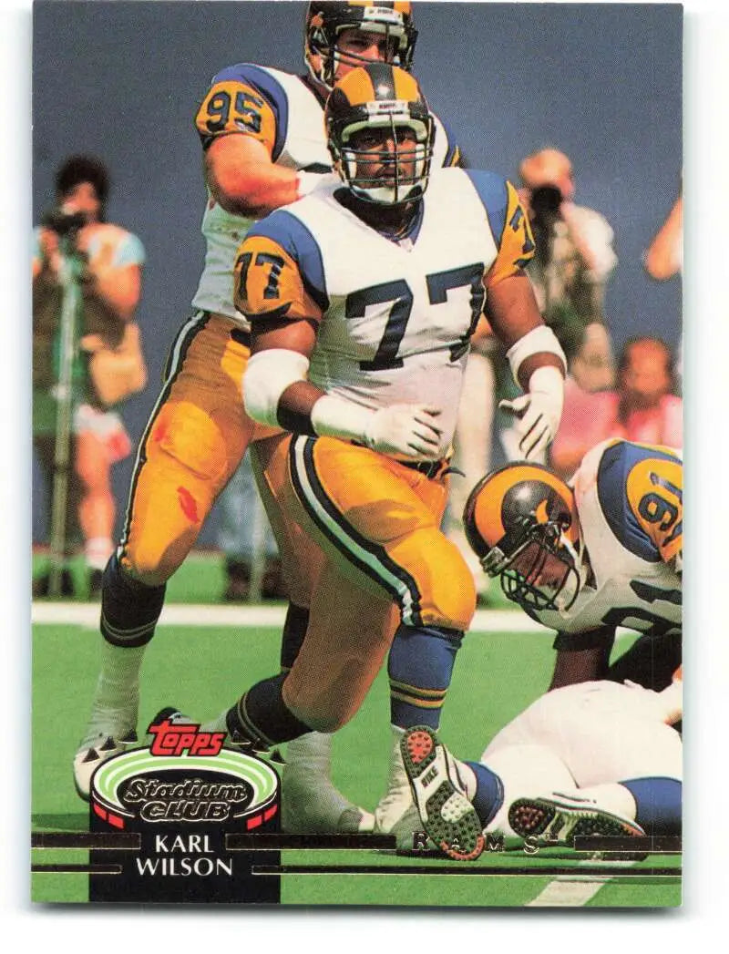 1992 Topps Stadium Club #521 Karl Wilson EX Excellent Los Angeles Rams Football Card - Football Card Single