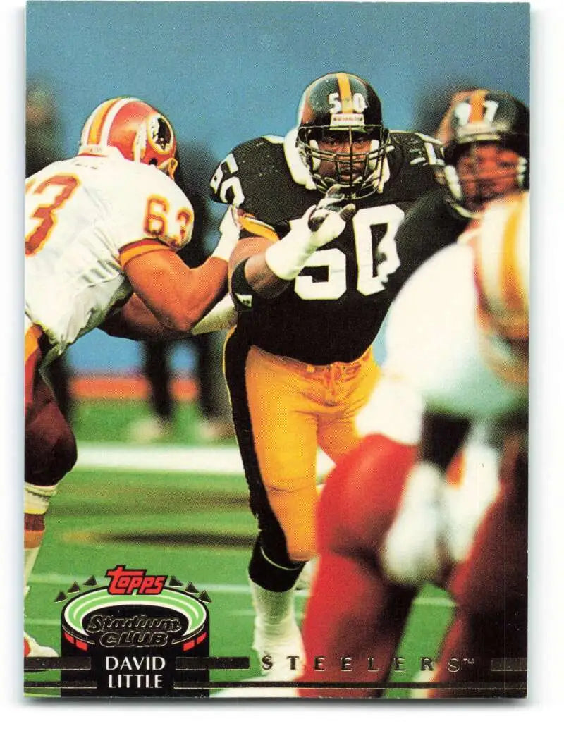 1992 Topps Stadium Club #524 David Little EX Excellent Pittsburgh Steelers Football Card - Football Card Single