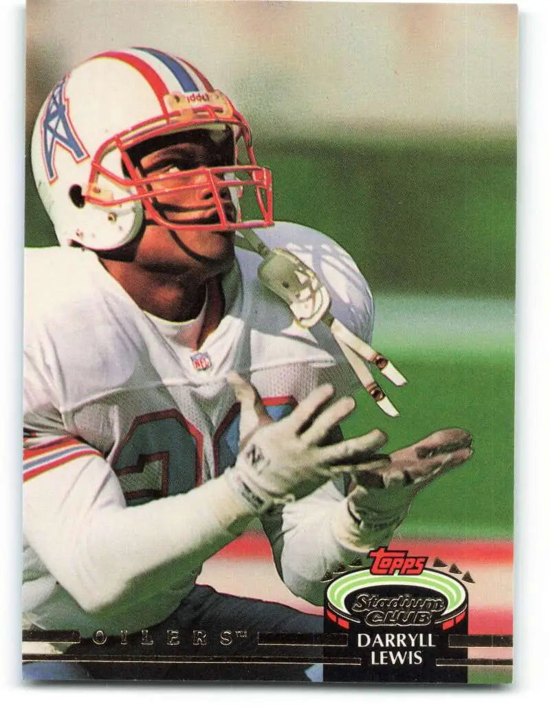 1992 Topps Stadium Club #526 Darryll Lewis EX Excellent Houston Oilers Football Card - Football Card Single