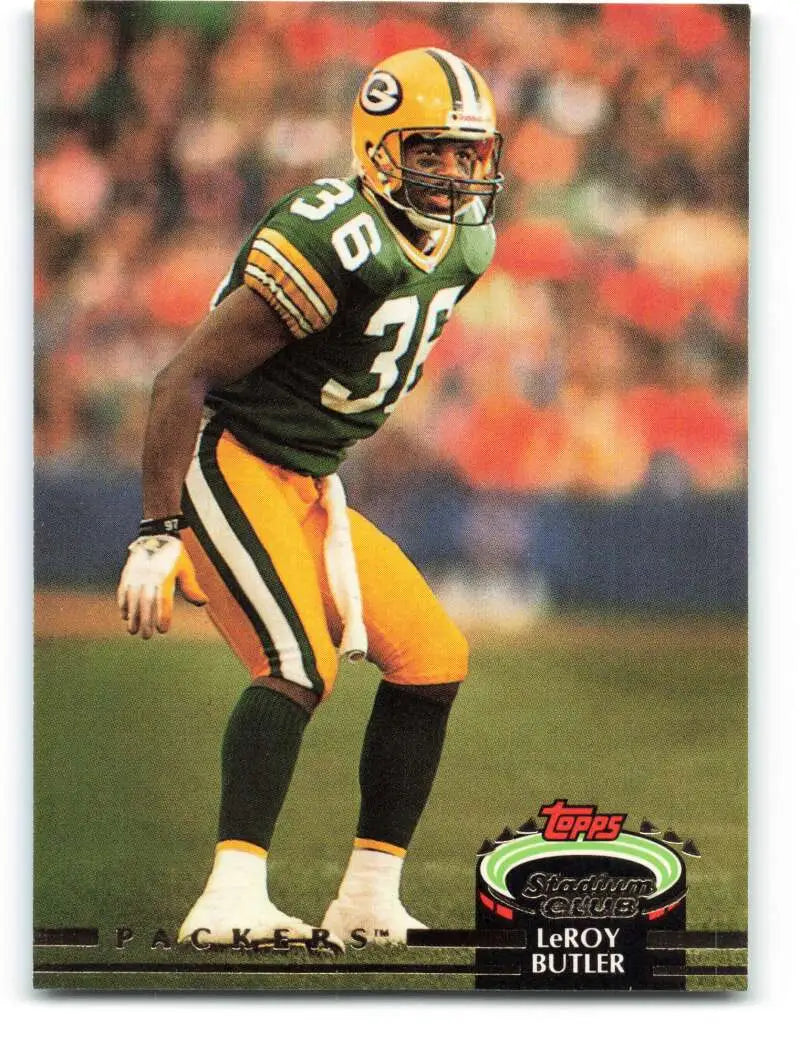 1992 Topps Stadium Club #528 LeRoy Butler EX Excellent Green Bay Packers Football Card - Football Card Single