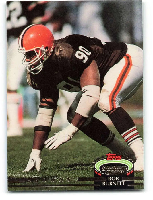 1992 Topps Stadium Club #529 Rob Burnett EX Excellent Cleveland Browns Football Card - Football Card Single