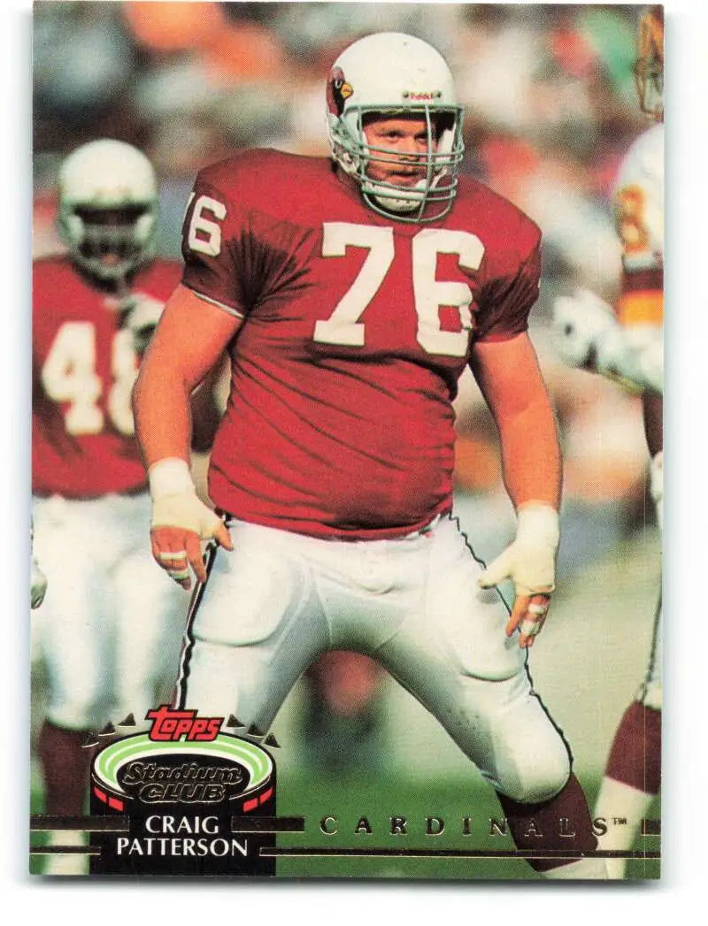 1992 Topps Stadium Club #535 Craig Patterson EX Excellent RC Rookie Phoenix Cardinals Football Card - Football Card