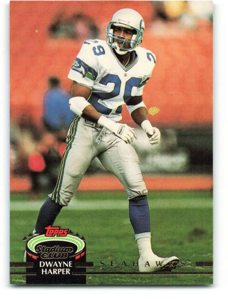 1992 Topps Stadium Club #537 Dwayne Harper EX Excellent Seattle Seahawks Football Card - Football Card Single