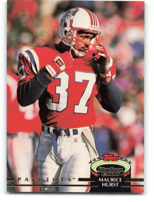1992 Topps Stadium Club #539 Maurice Hurst EX Excellent New England Patriots Football Card - Football Card Single