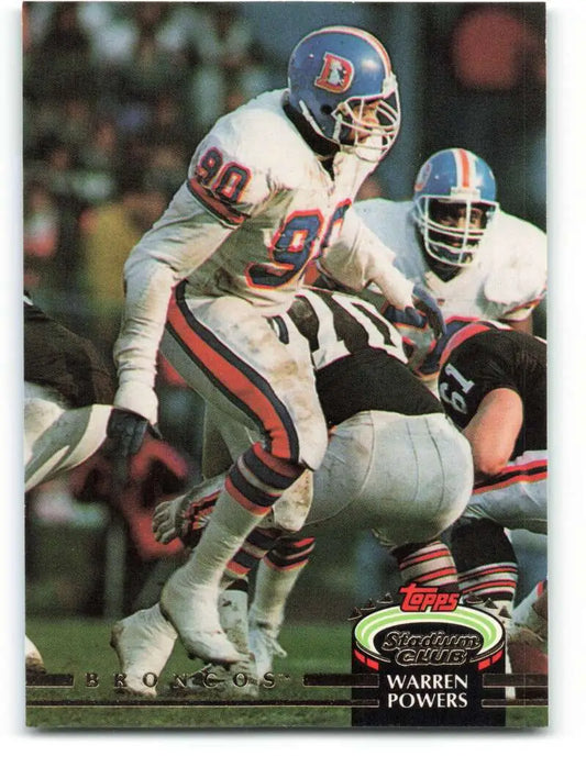 1992 Topps Stadium Club #540 Warren Powers EX Excellent Denver Broncos Football Card - Football Card Single