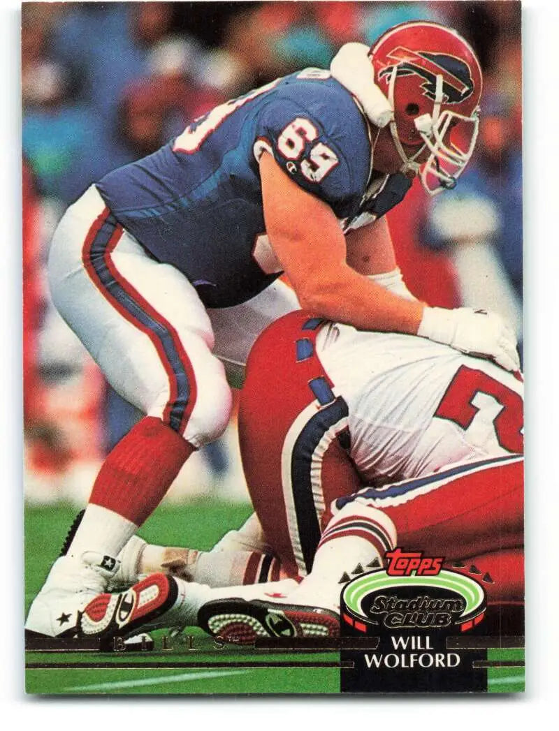 1992 Topps Stadium Club #541 Will Wolford EX Excellent Buffalo Bills Football Card - Football Card Single