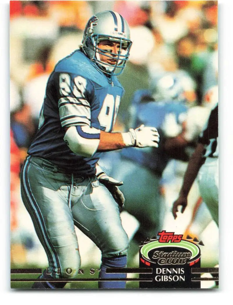 1992 Topps Stadium Club #542 Dennis Gibson EX Excellent Detroit Lions Football Card