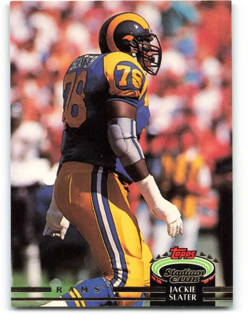 1992 Topps Stadium Club #543 Jackie Slater EX Excellent Los Angeles Rams Football Card - Football Card Single