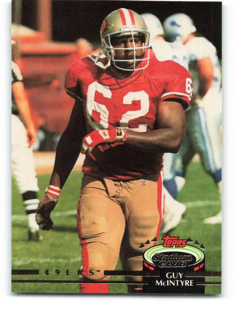 1992 Topps Stadium Club #545 Guy McIntyre EX Excellent San Francisco 49ers Football Card - Football Card Single