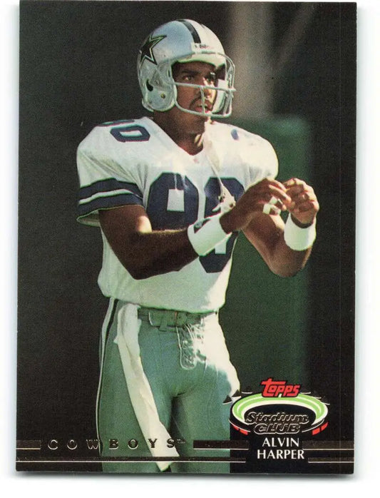 1992 Topps Stadium Club #549 Alvin Harper EX Excellent Dallas Cowboys Football Card - Football Card Single