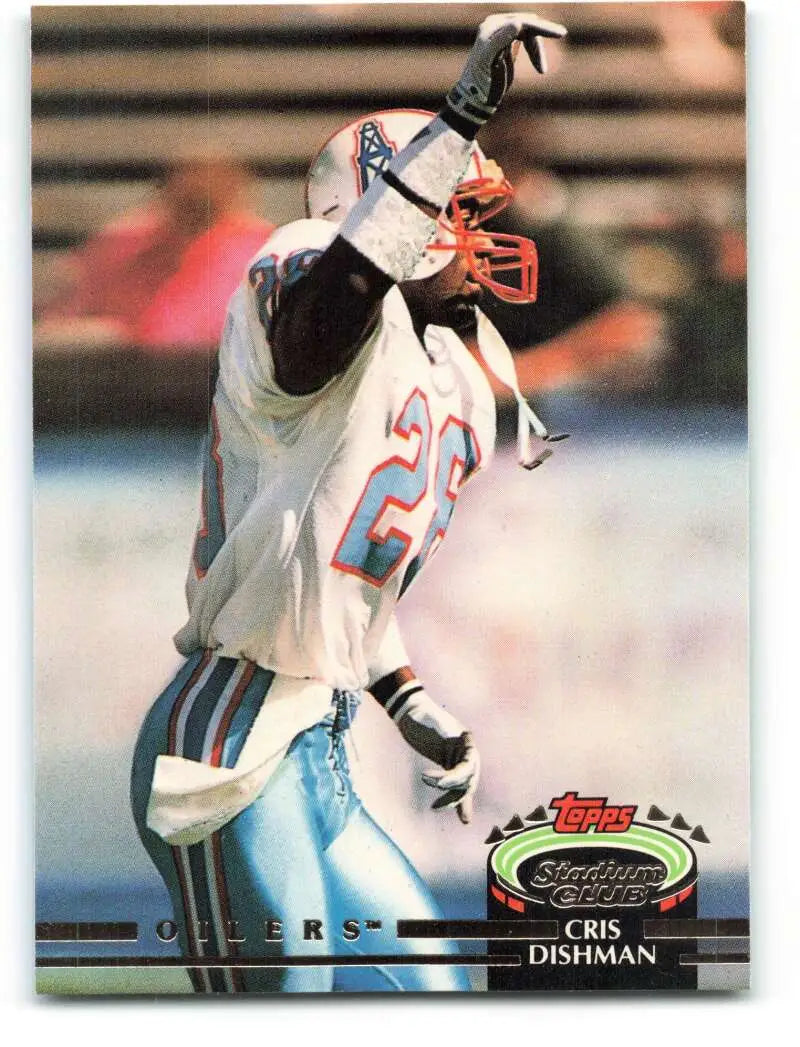 1992 Topps Stadium Club #55 Cris Dishman EX Excellent Houston Oilers Football Card