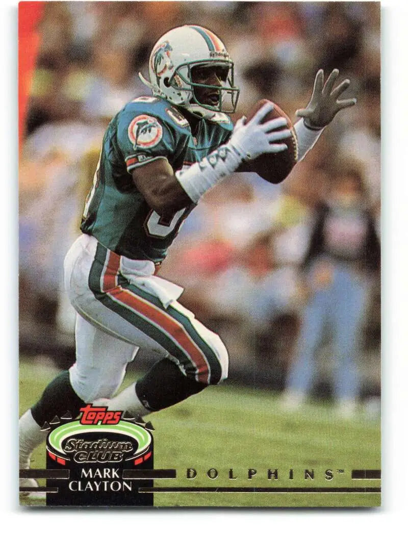 1992 Topps Stadium Club #550 Mark Clayton EX Excellent Miami Dolphins Football Card - Football Card Single