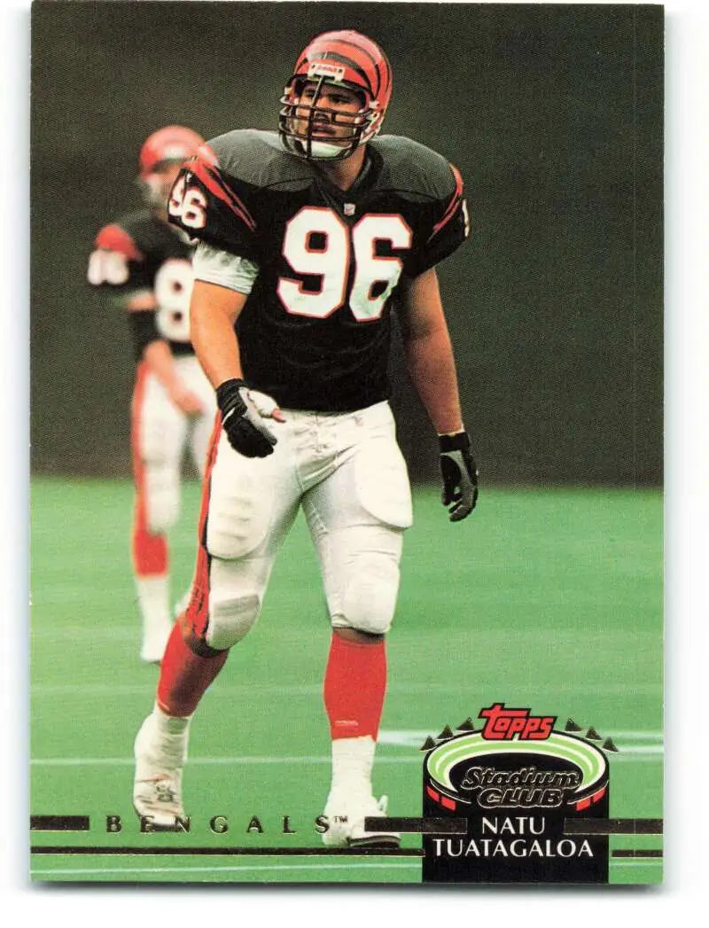1992 Topps Stadium Club #551 Natu Tuatagaloa EX Excellent RC Rookie Cincinnati Bengals Football Card - Football Card