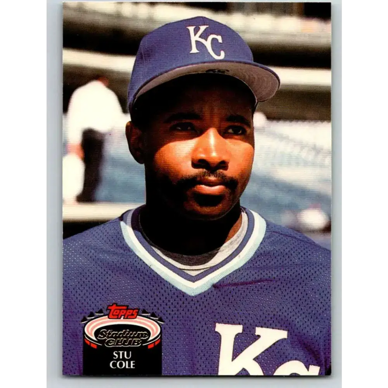 1992 Topps Stadium Club #553 Stu Cole NM-MT RC Rookie Kansas City Royals Baseball Card - Baseball Card Single