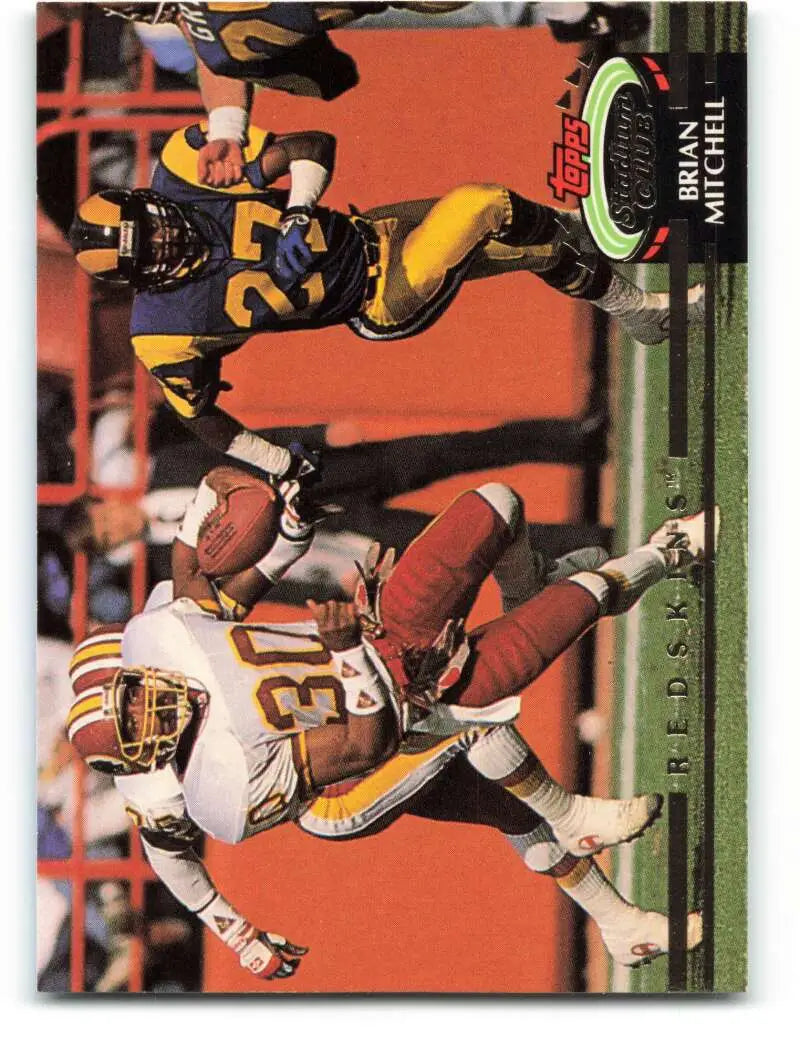 1992 Topps Stadium Club #555 Brian Mitchell EX Excellent Washington Redskins Football Card - Football Card Single