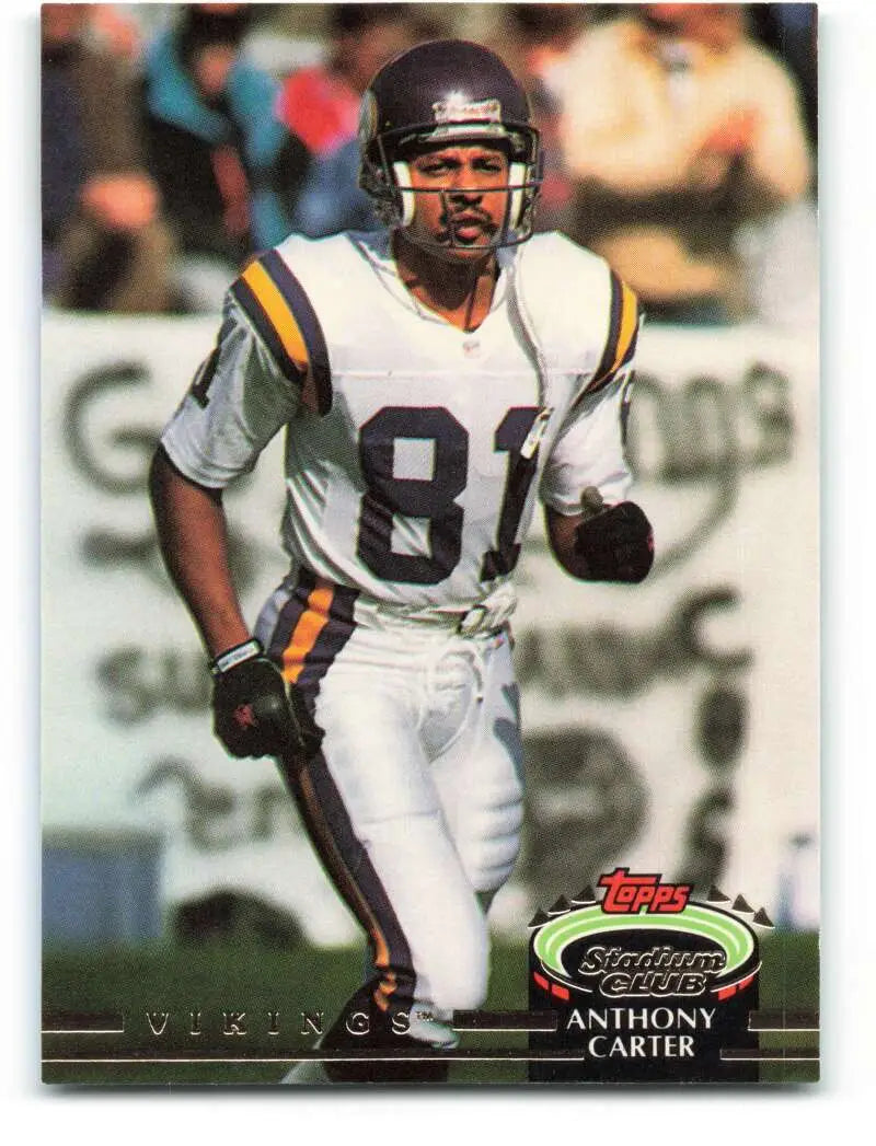 1992 Topps Stadium Club #558 Anthony Carter EX Excellent Minnesota Vikings Football Card - Football Card Single