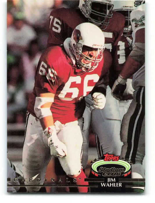 1992 Topps Stadium Club #559 Jim Wahler EX Excellent Phoenix Cardinals Football Card - Football Card Single