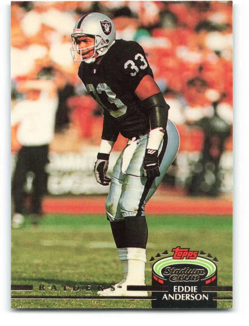 1992 Topps Stadium Club #56 Eddie Anderson EX Excellent Los Angeles Raiders Football Card - Football Card Single