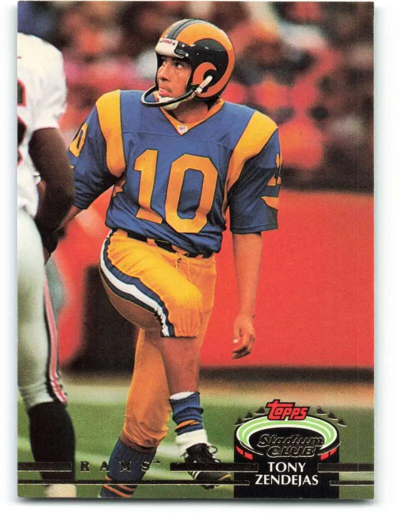 1992 Topps Stadium Club #561 Tony Zendejas EX Excellent Los Angeles Rams Football Card - Football Card Single