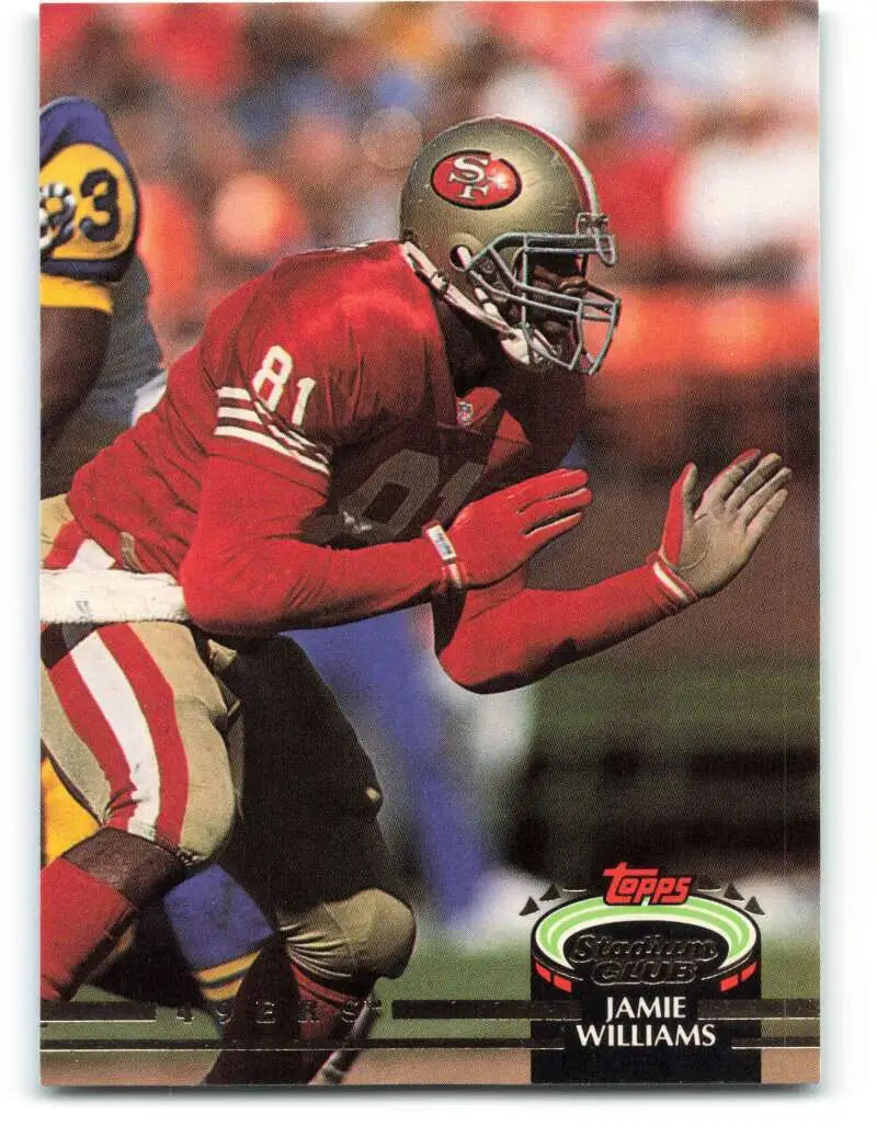 1992 Topps Stadium Club #563 Jamie Williams EX Excellent San Francisco 49ers Football Card - Football Card Single