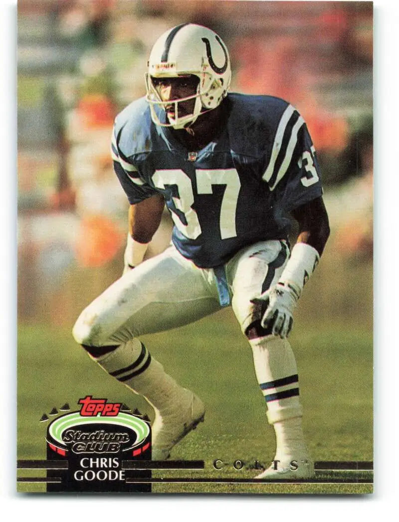 1992 Topps Stadium Club #566 Chris Goode EX Excellent Indianapolis Colts Football Card - Football Card Single