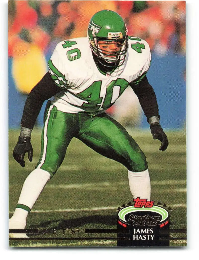 1992 Topps Stadium Club #568 James Hasty EX Excellent New York Jets Football Card - Football Card Single